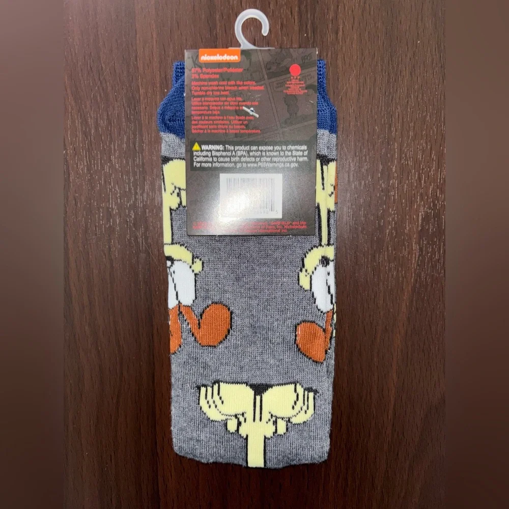 GARFIELD “ODIE” CREW SOCKS NWT MEN’S SHOE SIZE 6-12